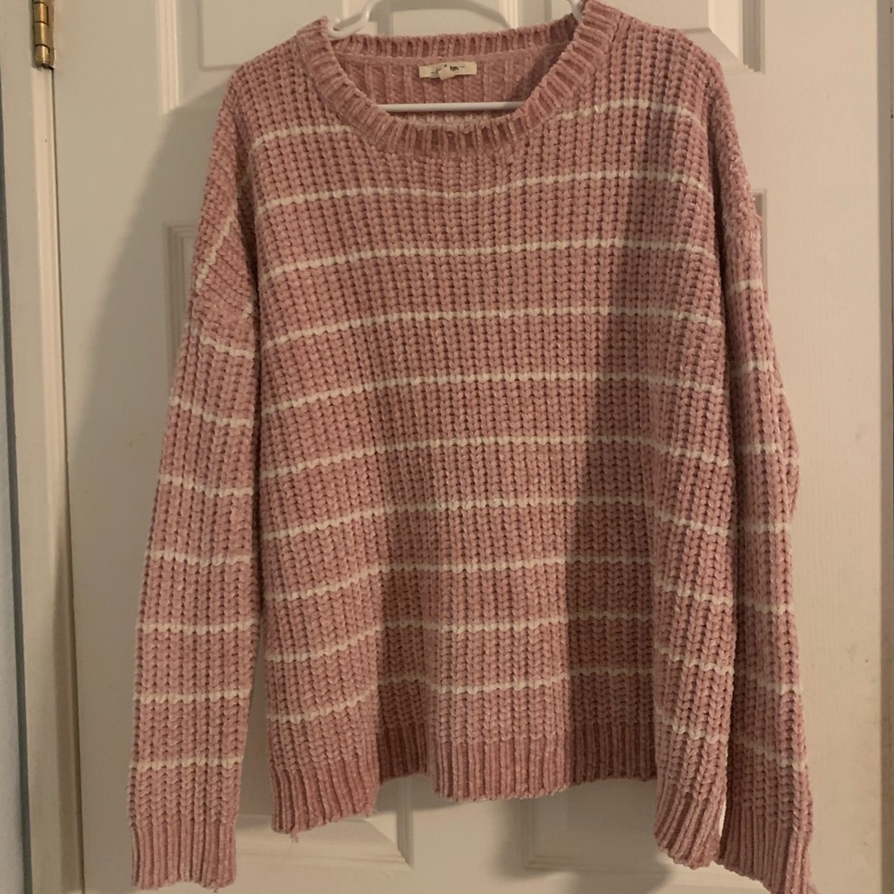 Soft pink striped sweater